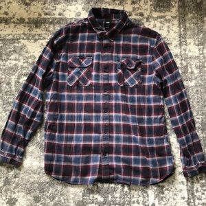 Vans Tailored Fit Navy & Maroon Flannel